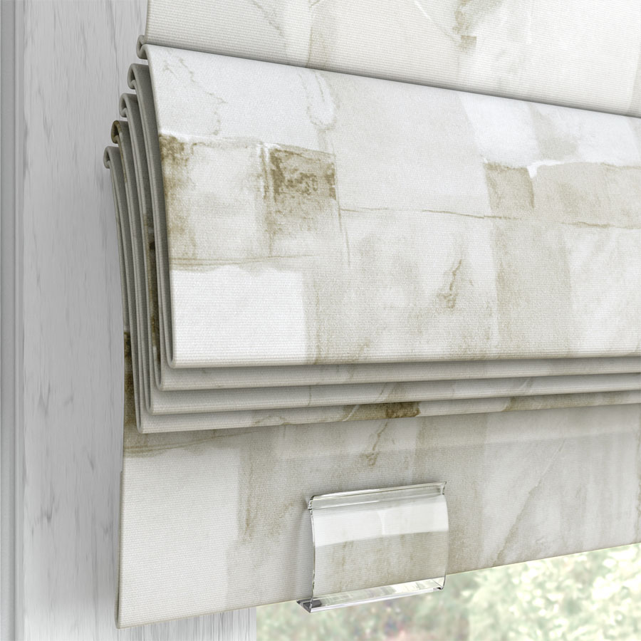 Abstract Clouds Premier Roman Shades - A Stylish and Contemporary Window Treatment for Every Home